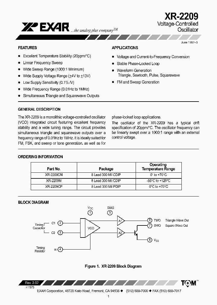 XR2209_398535.PDF Datasheet