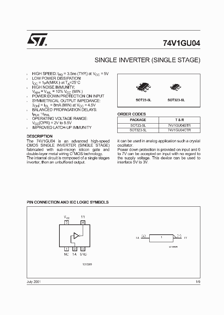 74V1GU04STR_445181.PDF Datasheet