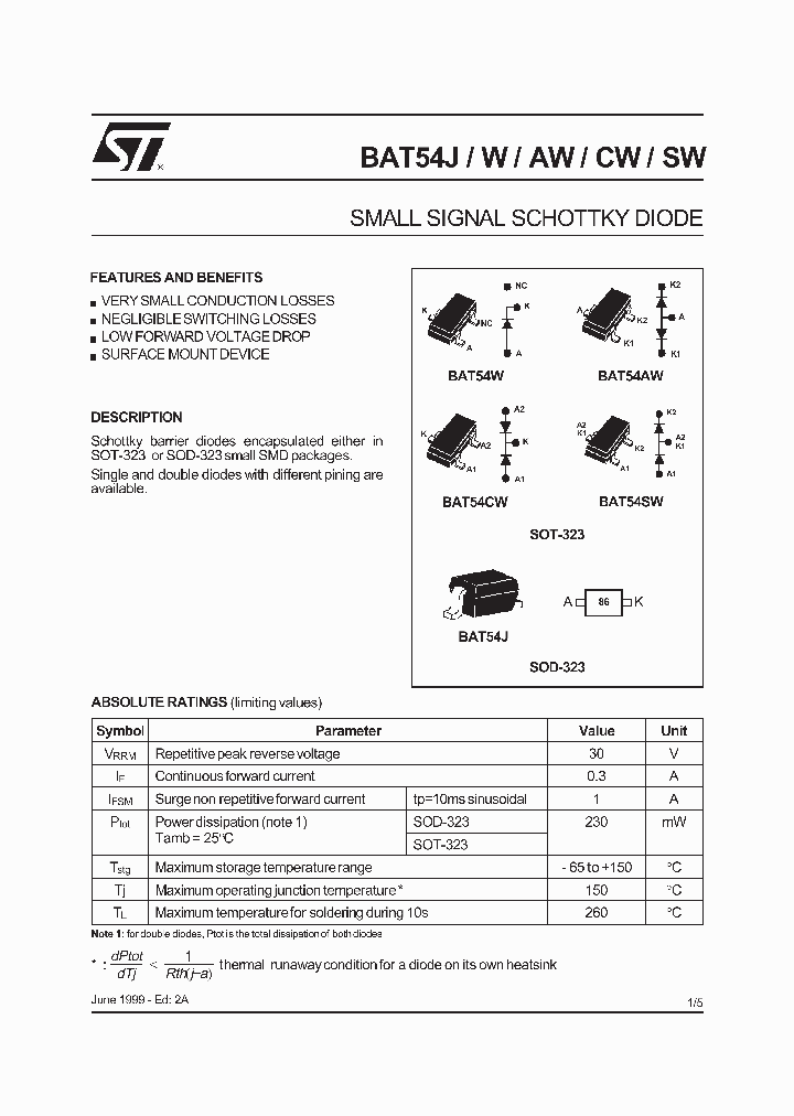 BAT54SW_403425.PDF Datasheet