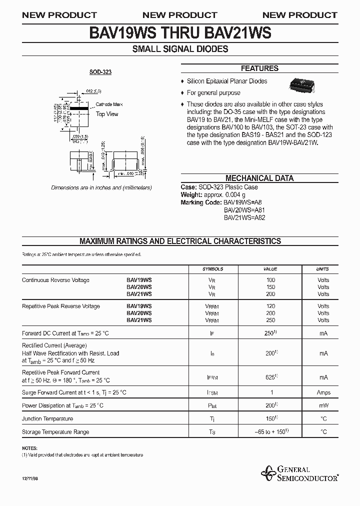 BAV20WS_466576.PDF Datasheet