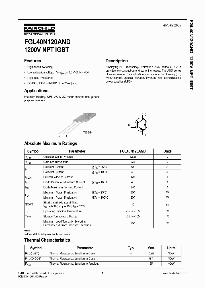 FGL40N120AND_460813.PDF Datasheet