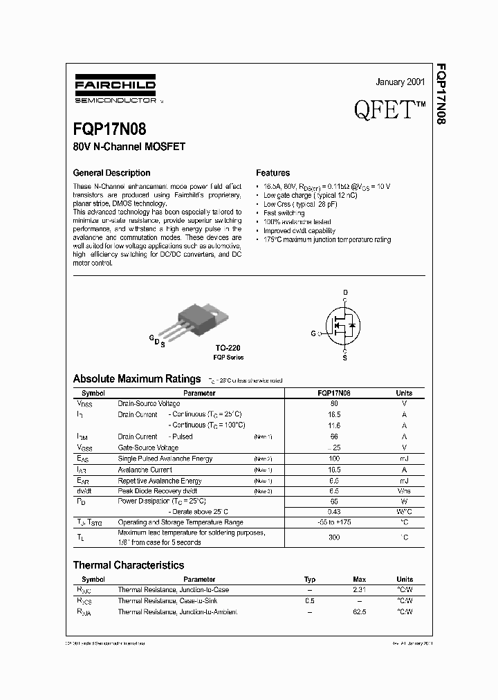 FQP17N08_469916.PDF Datasheet