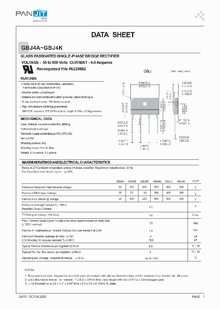 GBJ4A_467122.PDF Datasheet