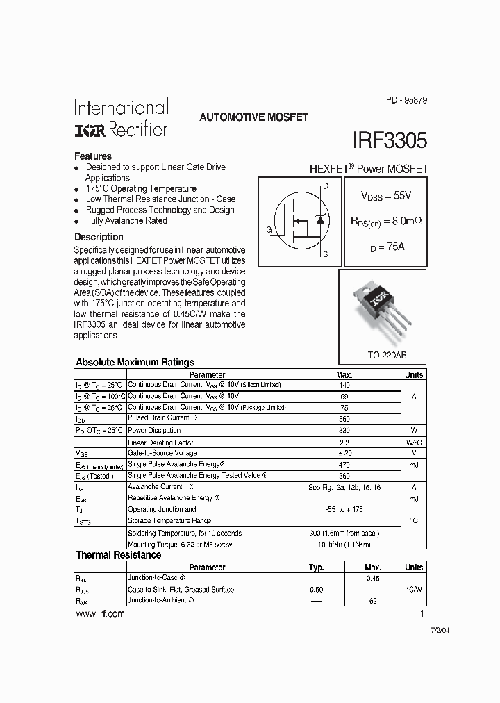 IRF3305_477511.PDF Datasheet