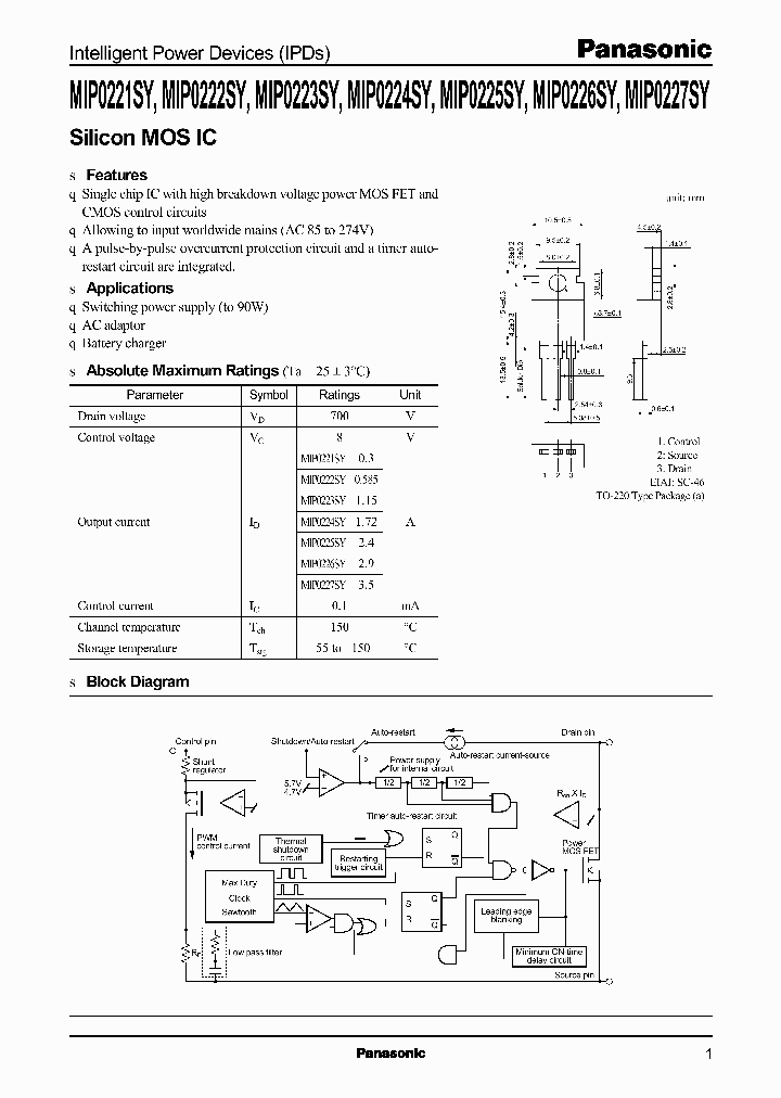 MIP0221SY_83354.PDF Datasheet