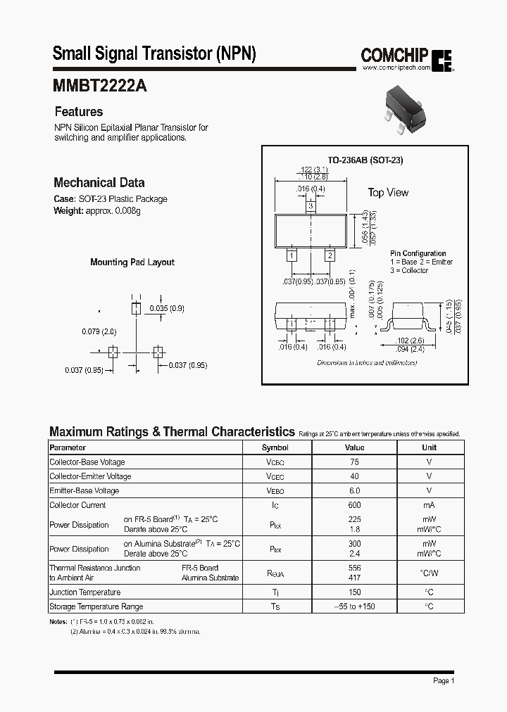 MMBT2222A_481324.PDF Datasheet