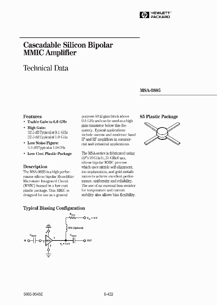 MSA-0885_102401.PDF Datasheet