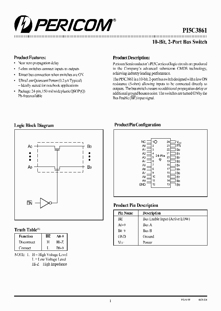 PI5C3861_175494.PDF Datasheet