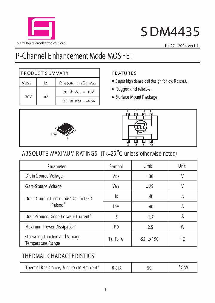 SDM4435_461978.PDF Datasheet