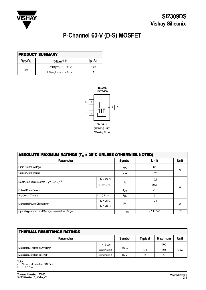 SI2309DS_462648.PDF Datasheet