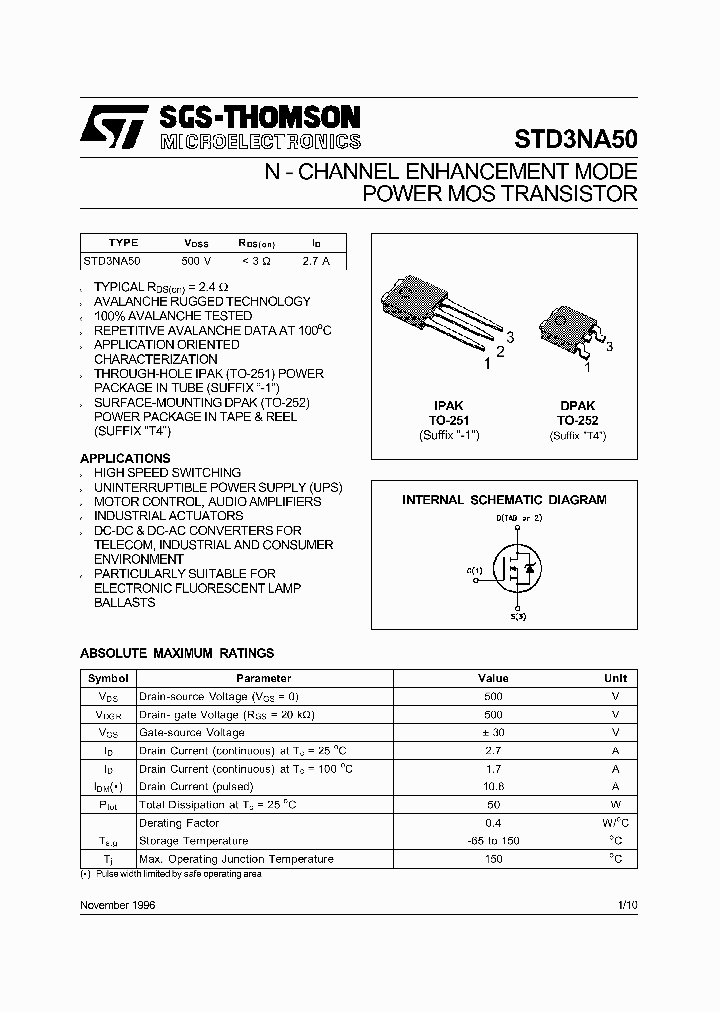 STD3NA50_461408.PDF Datasheet