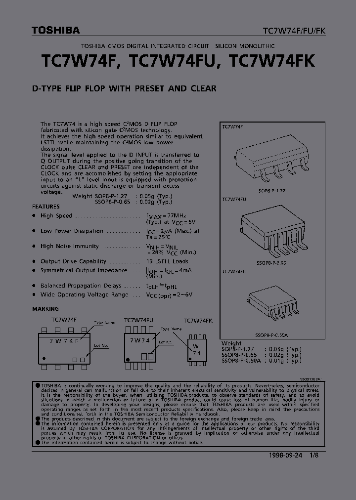 TC7W74_86370.PDF Datasheet