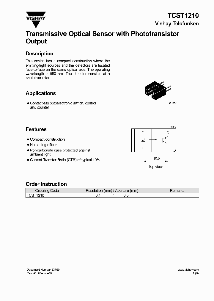 TCST1210_446287.PDF Datasheet