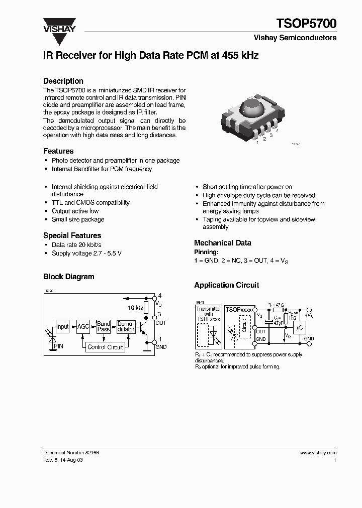 TSOP5700_441391.PDF Datasheet