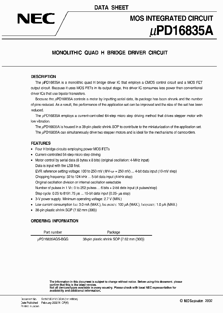 UPD16835A_460288.PDF Datasheet