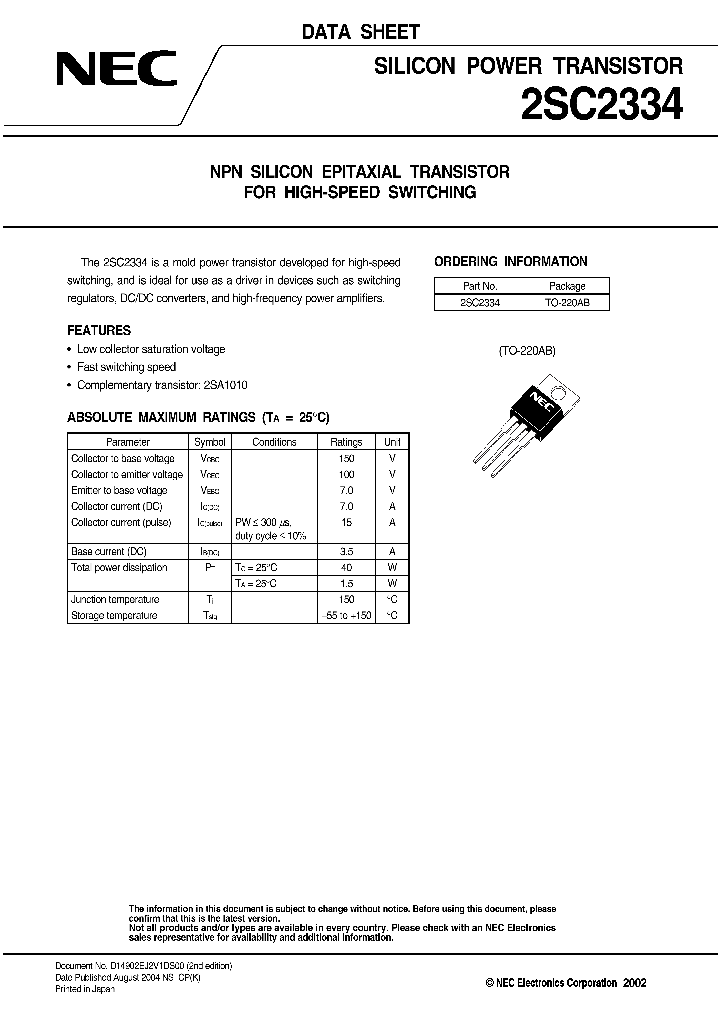 2SC2334-S_495331.PDF Datasheet