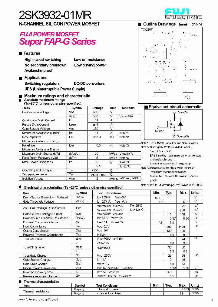 2SK3932-01MR_491791.PDF Datasheet