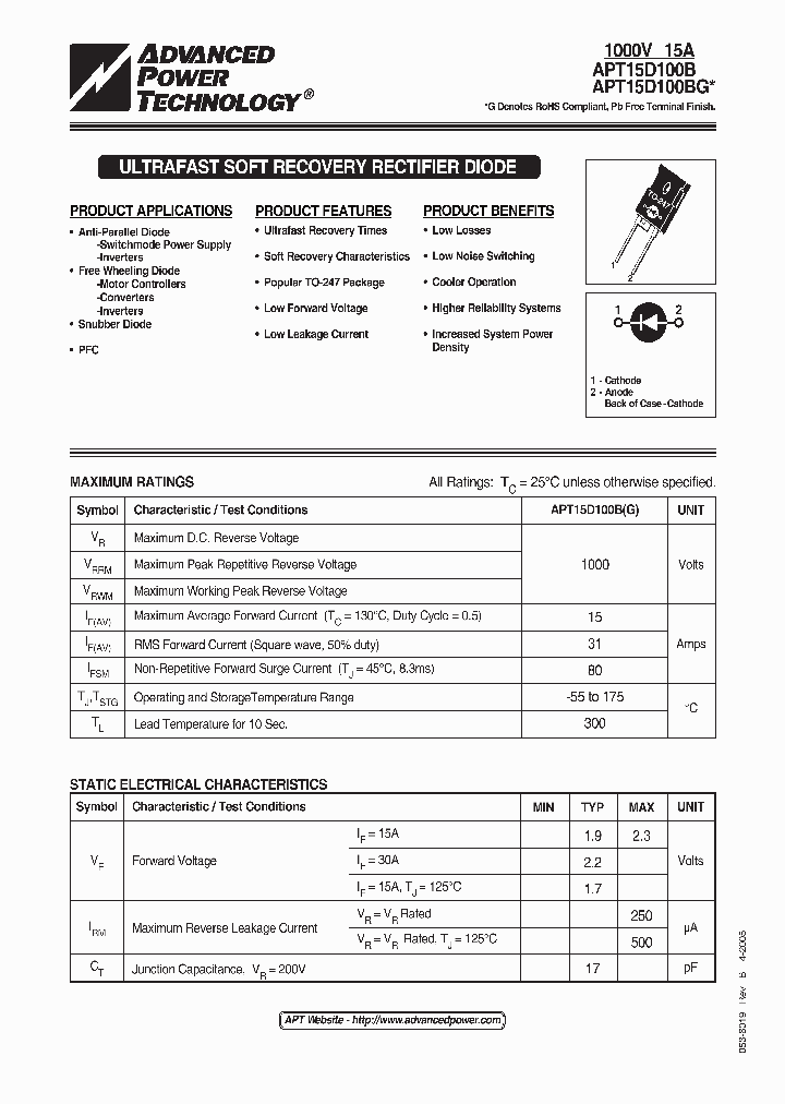 APT15D100B_501699.PDF Datasheet