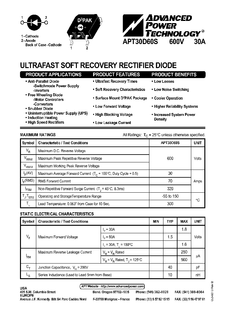 APT30D60S_497295.PDF Datasheet