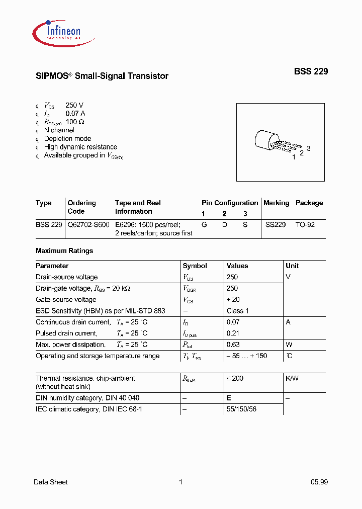 BSS229_536499.PDF Datasheet