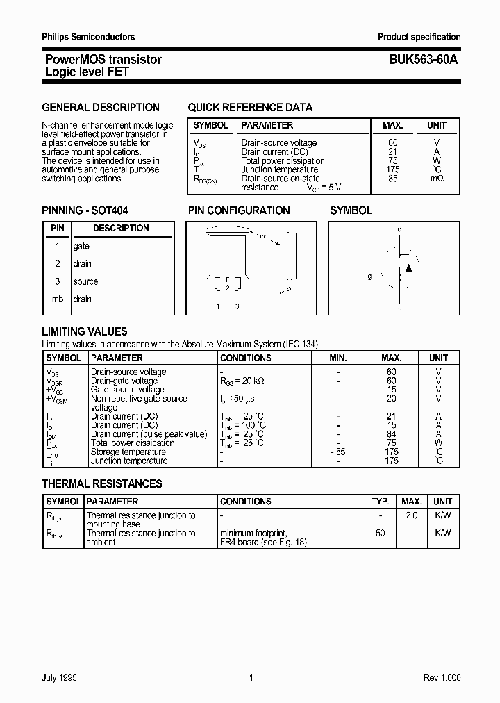 BUK563-60A_533659.PDF Datasheet