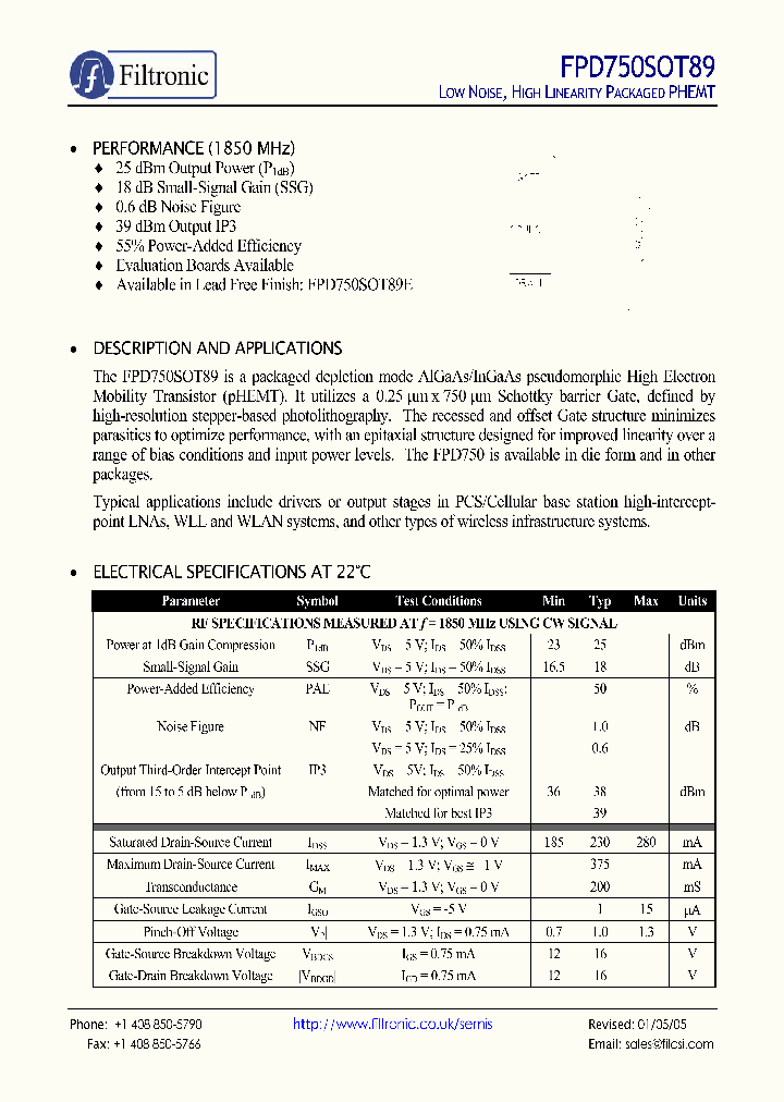 FPD750SOT89_524680.PDF Datasheet