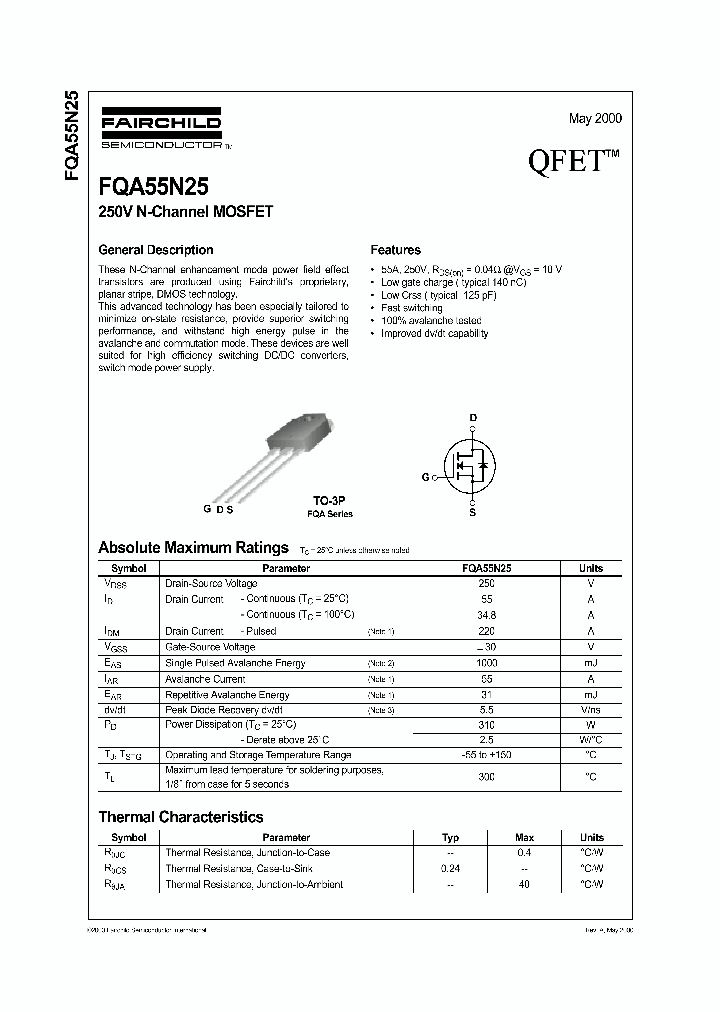 FQA55N25_503818.PDF Datasheet