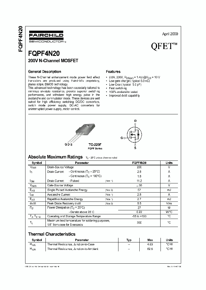 FQPF4N20_499039.PDF Datasheet