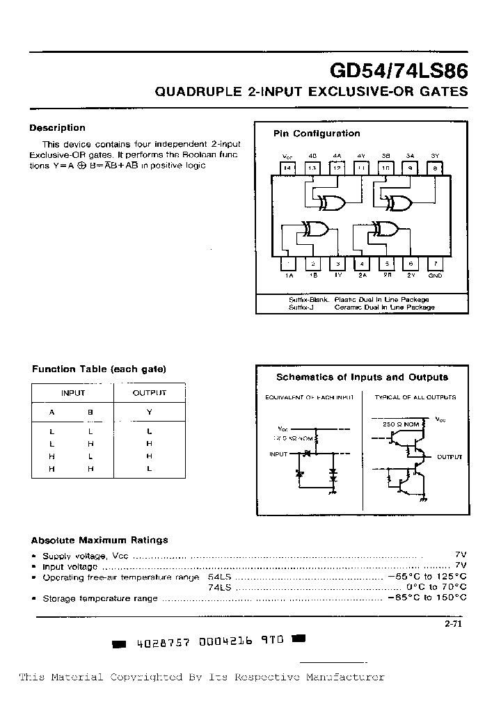 GD74LS86_487102.PDF Datasheet