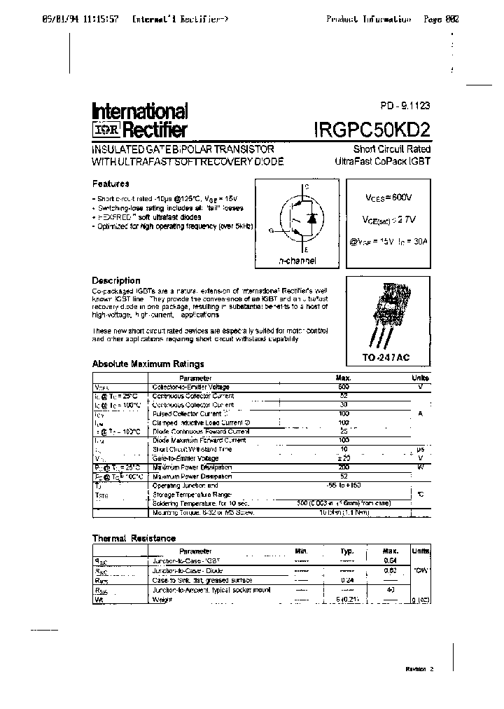 IRGPC50KD2_530338.PDF Datasheet