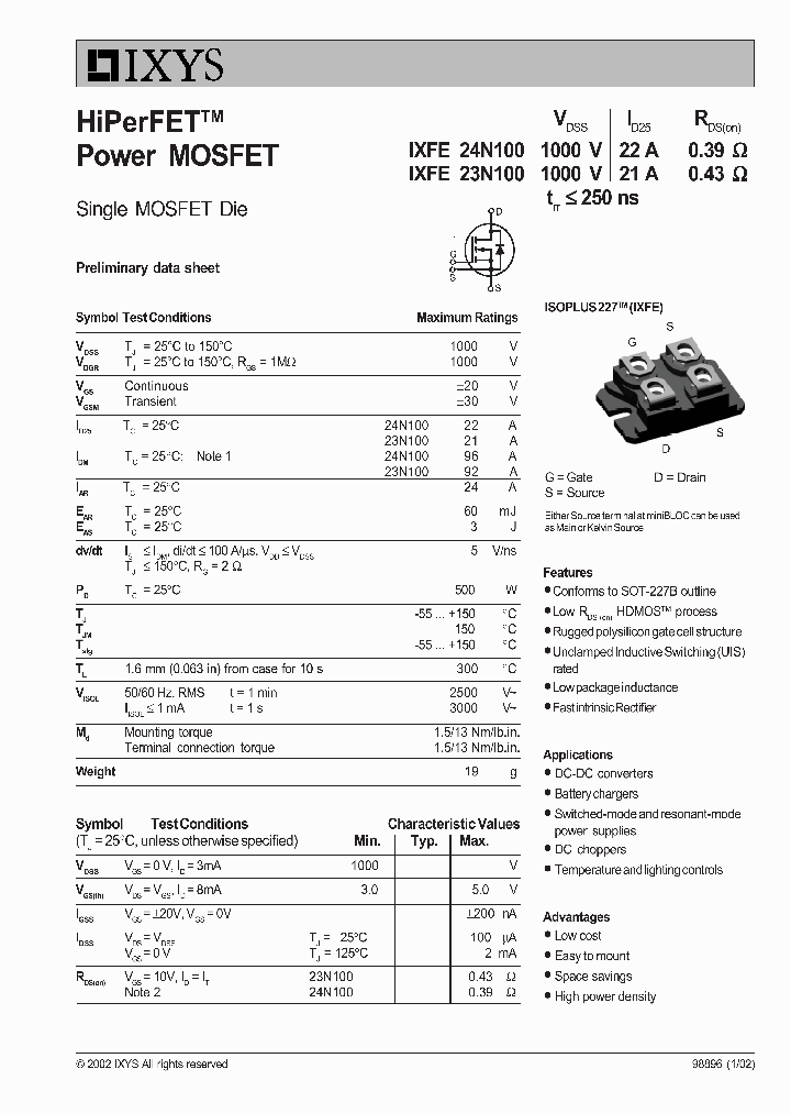 IXFE23N100_497223.PDF Datasheet