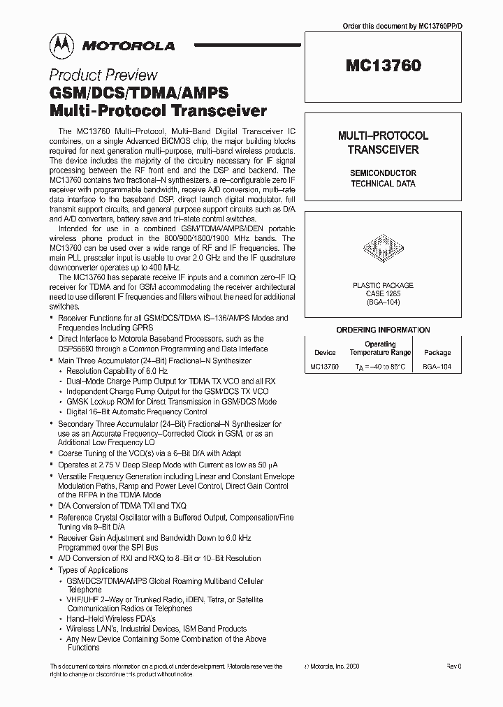 MC13760_511003.PDF Datasheet