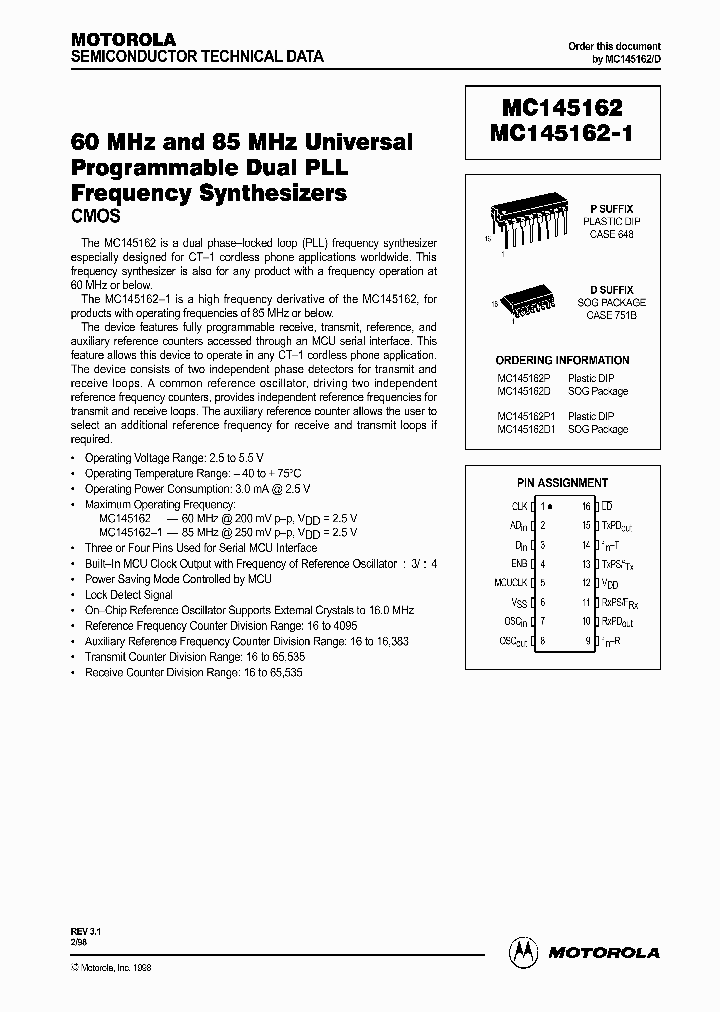 MC145162_495788.PDF Datasheet