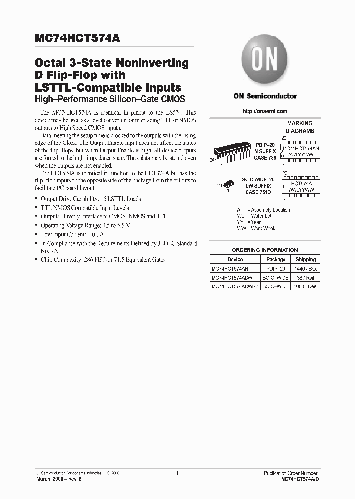 MC74HCT574ADW_502380.PDF Datasheet