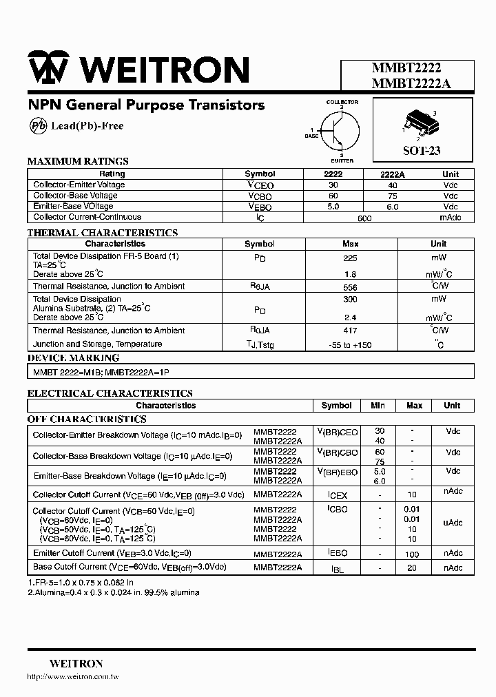 MMBT2222_515607.PDF Datasheet
