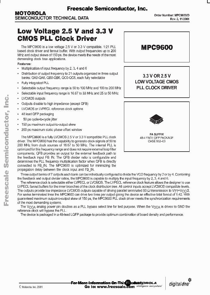 MPC9600_491227.PDF Datasheet