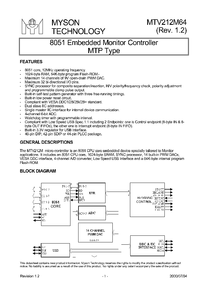 MTV212M64_553315.PDF Datasheet