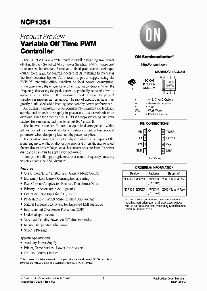 NCP1351_490967.PDF Datasheet