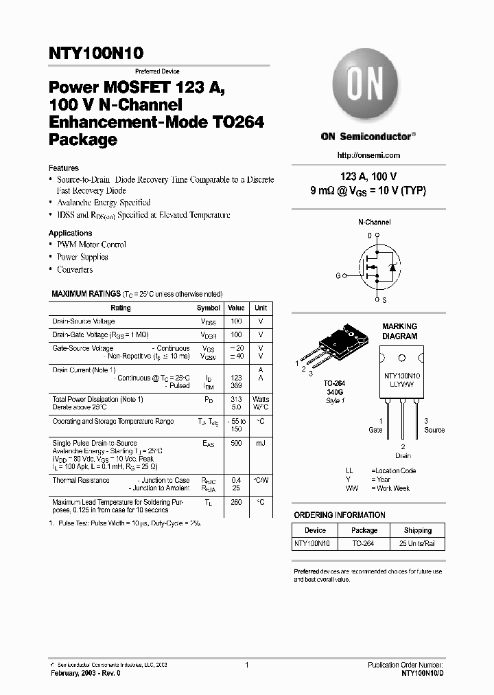 NTY100N10_525591.PDF Datasheet