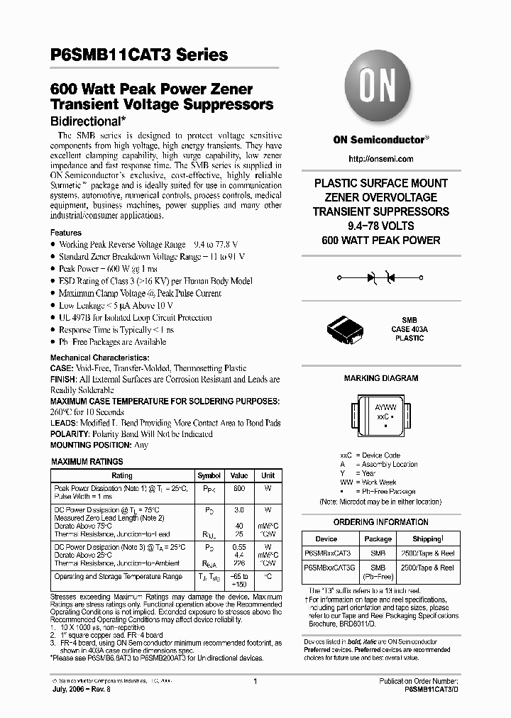 P6SMB20CAT3G_518544.PDF Datasheet