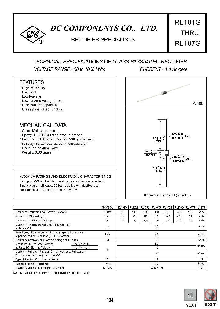 RL105G_558138.PDF Datasheet