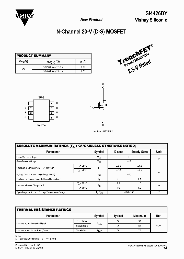 SI4426DY_542138.PDF Datasheet