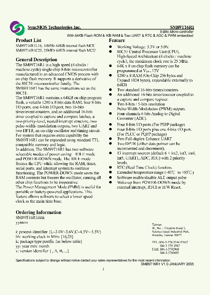 SM89T16R1C25_497790.PDF Datasheet