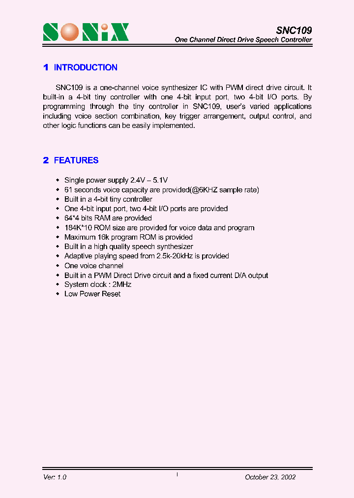 SNC109_502324.PDF Datasheet