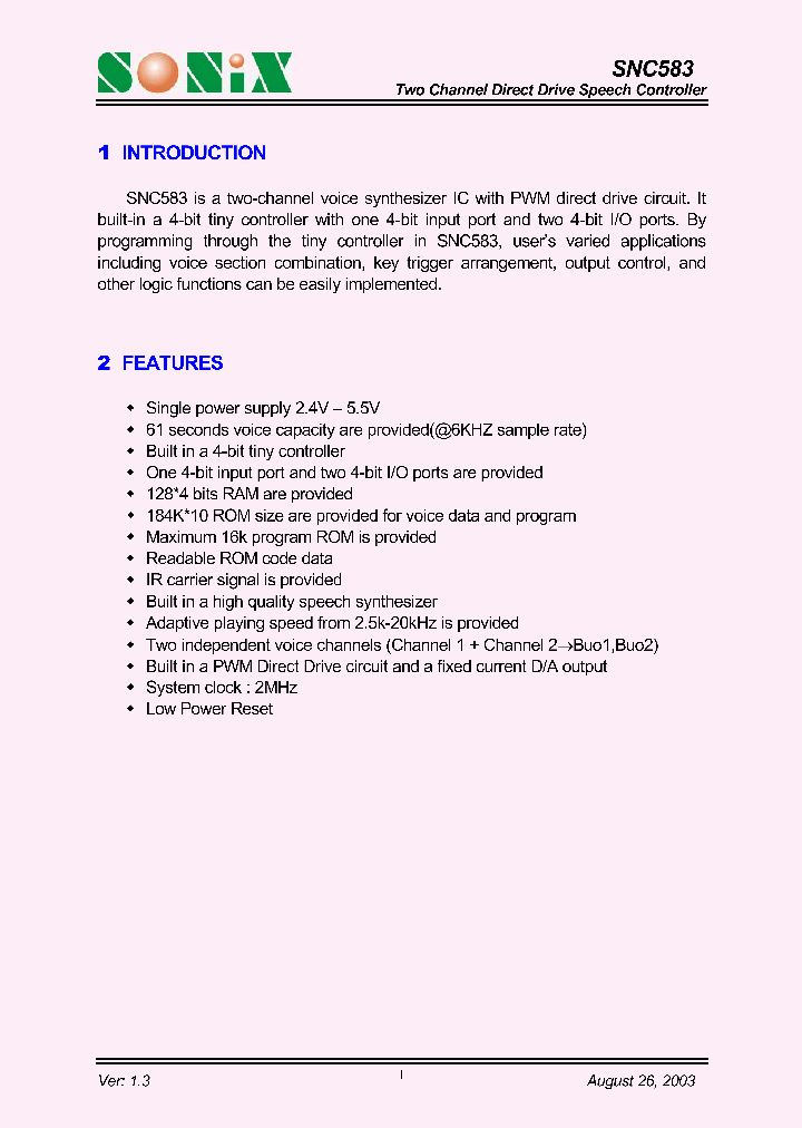 SNC583_501894.PDF Datasheet