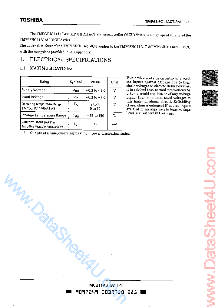 TMP68HC11A1T-3_498663.PDF Datasheet