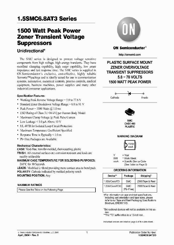 15SMCXXXAT3_691128.PDF Datasheet