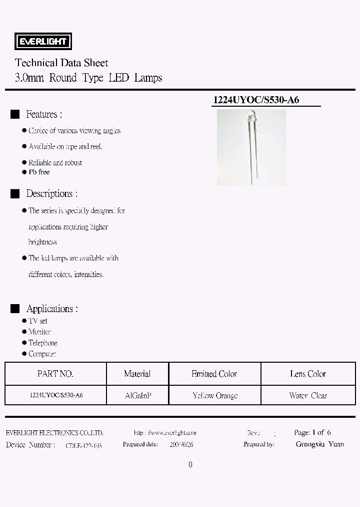 1224UYOC-S530-A6_668197.PDF Datasheet