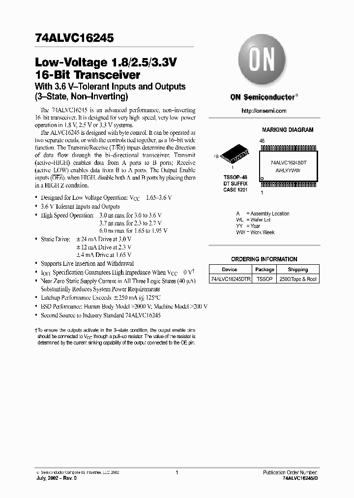 74ALVC16245-D_722704.PDF Datasheet