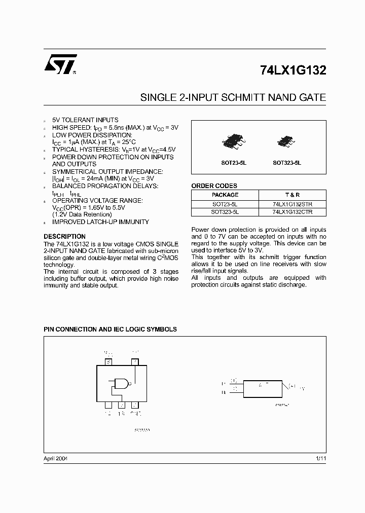 74LX1G132_587682.PDF Datasheet